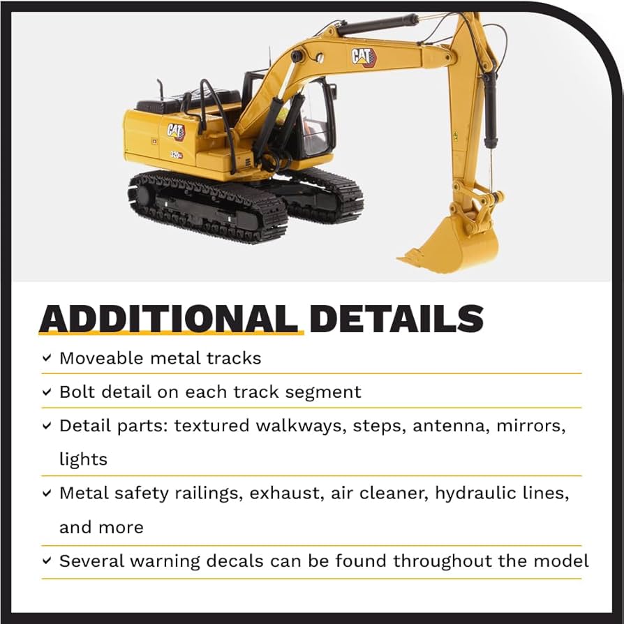 Diecast Masters 1:50 Caterpillar 320 GX Hydraulic Excavator | High