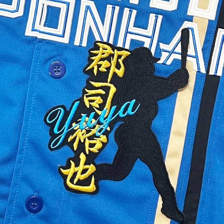 Amazon.co.jp: ファイターズ 刺繍ワッペン 郡司 裕也 シルエット