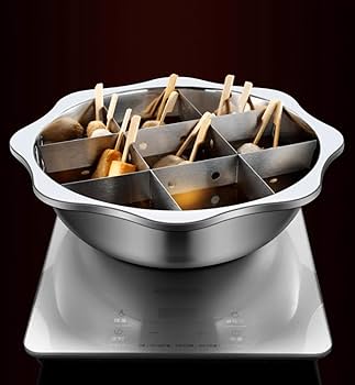 Amazon｜家庭用おでん鍋 36cm おでん分割鍋 調理用ステンレス卓上鍋 IH