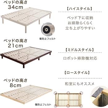 Amazon｜タンスのゲン ベッド シングル 【頑丈設計！耐荷重400kg