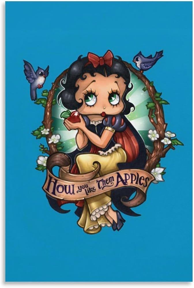 Amazon.co.jp: ベティちゃん 白雪姫 アートポスター 飾り絵 かわいい