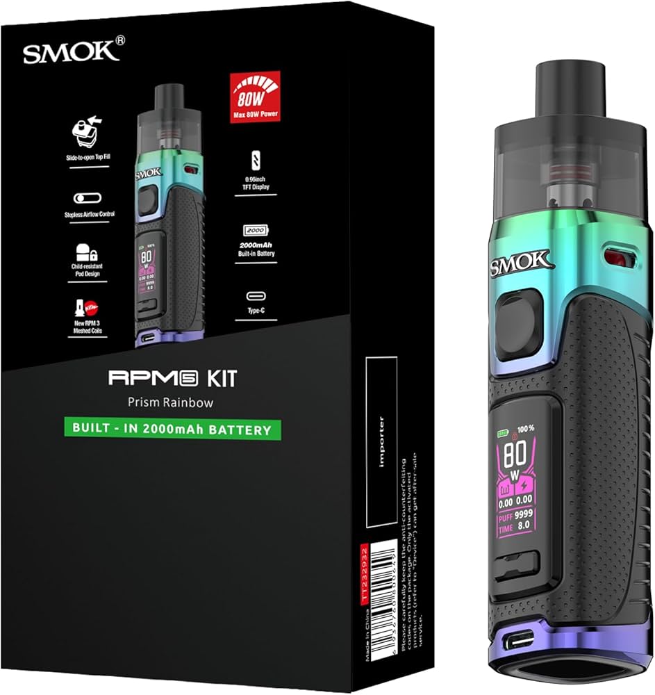 SMOK RPM 5 Kit transparence vérifiée pod mod vape portable RPM5