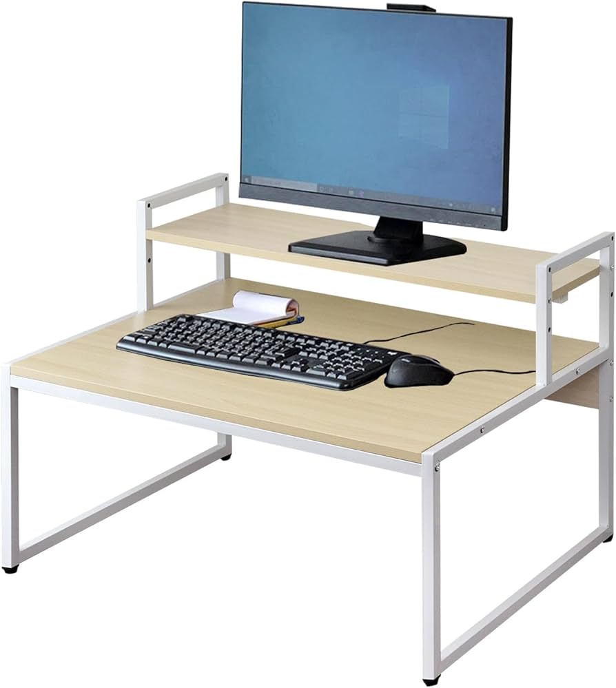 Amazon | ottostyle.jp パソコンデスク ロータイプ モニター台付き PC