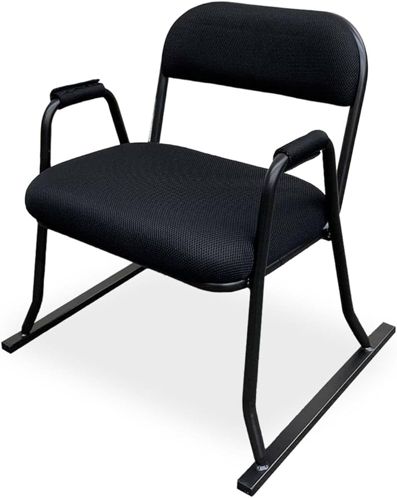 足腰に優しい肘付き座敷椅子② STK型 ブラック座椅子 4台入 足腰に