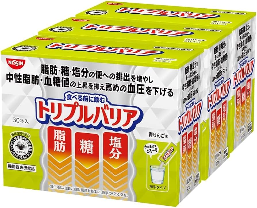 Amazon | 日清食品 トリプルバリア 青りんご味 3箱セット 1箱30本入