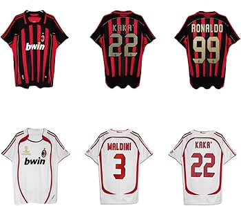 Amazon | 復古版 ACミラン 0708 サッカー ユニホーム 3番パウロ