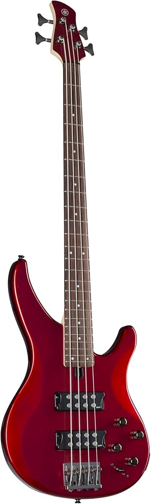 Amazon.com: Yamaha TRBX304 CAR 4-String Electric Bass Guitar,Candy