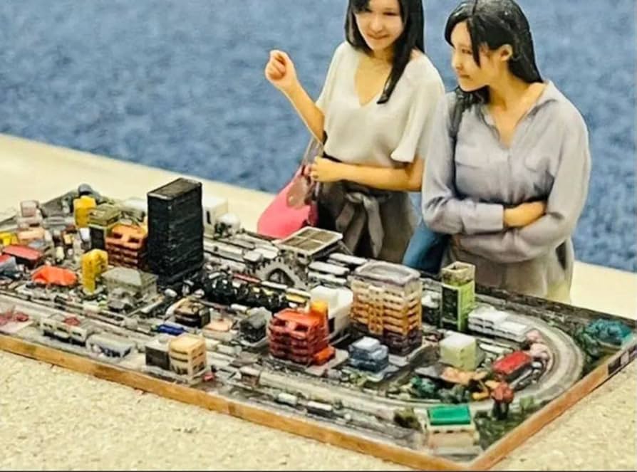 Amazon | ミニチュアフィギュアに1/18ミニミニ鉄道模型1/64より小N