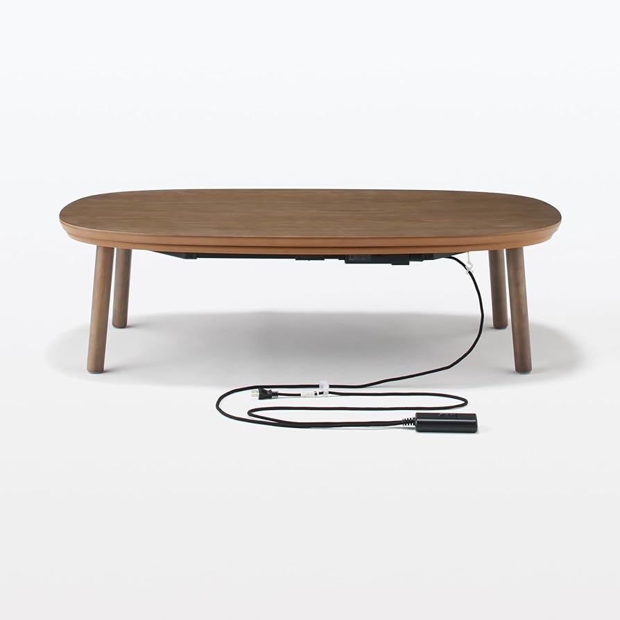 Amazon | 無印良品 こたつにもなるローテーブル ダークブラウン 大 幅