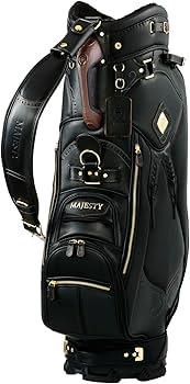 ビンテージ】良好 ゴルフバッグ MARUMAN レザー キャディバッグ 黒