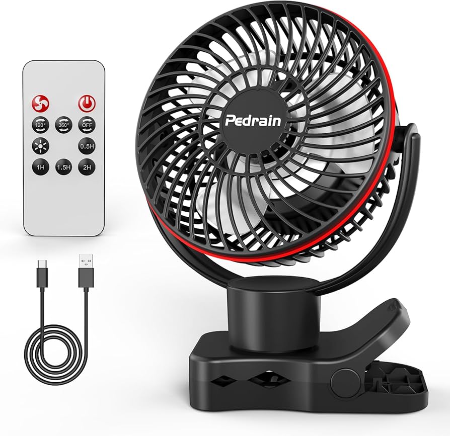 Amazon | 卓上扇風機【2025年新機型 極静音&夜灯機能】360度自動首振り
