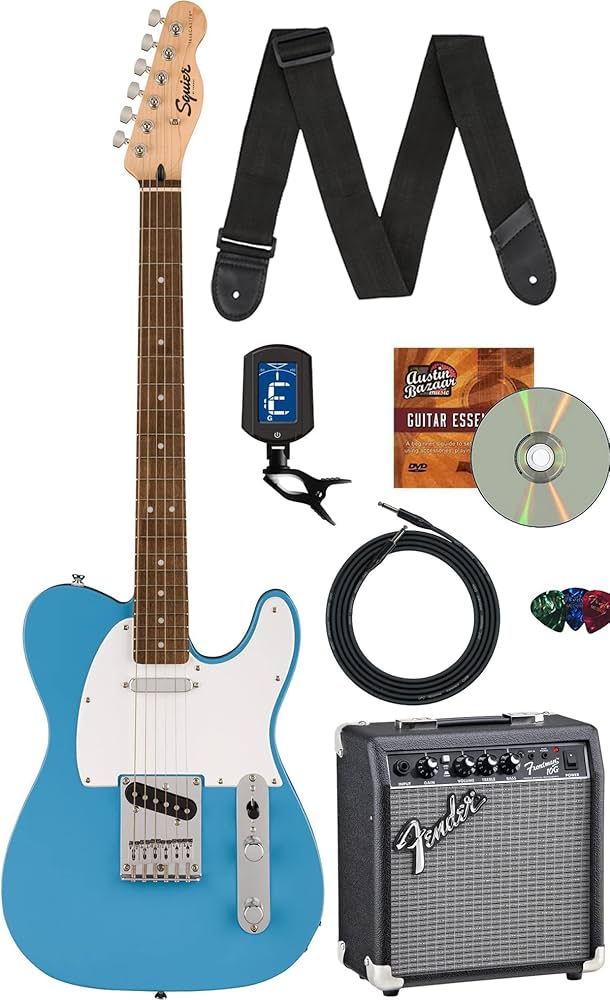 Amazon.com: Fender Squier Sonic Telecaster - California Blue