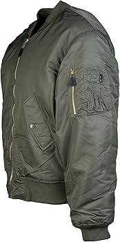 Amazon | USフライトジャケットMA-1スタイルオリーブグリーン陸軍