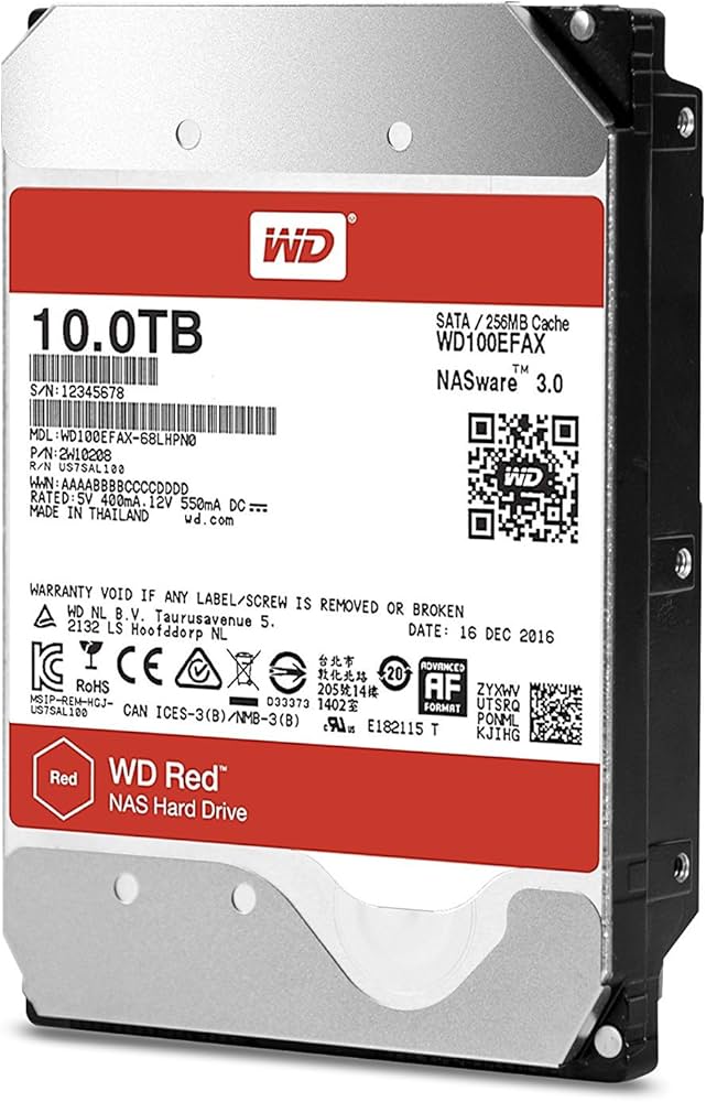 Amazon.com: Western Digital 10TB WD Red NAS Internal Hard Drive
