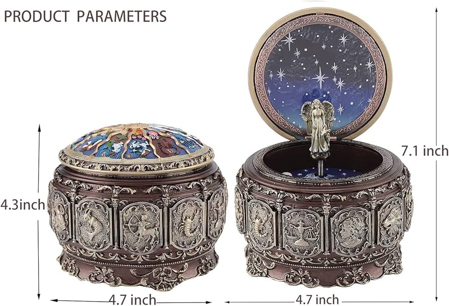 Amazon.co.jp: DELIWAY ヴィンテージ オルゴール 星座スタイル 天空の