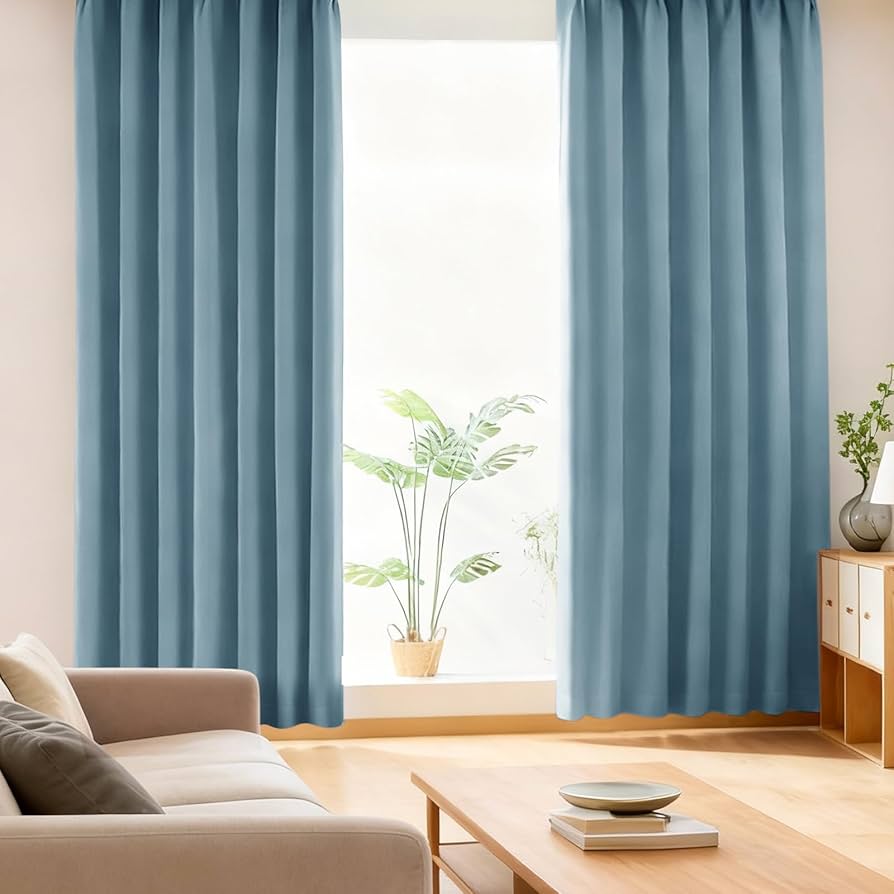 Amazon｜AIFY カーテン 2枚セット 1級 遮光 小窓 ドレープカーテン UV