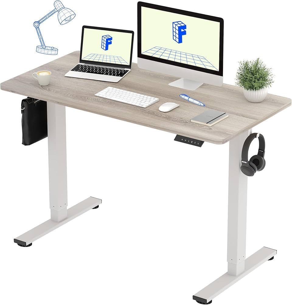 Amazon.co.jp: FlexiSpot EF1 Electric Standing Desk, (W x D): 47.2