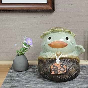 Amazon.co.jp: 信楽焼 河童 がま口 カッパ【ok-0070】 かっぱ しがらき