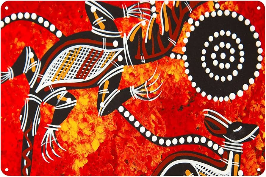 Amazon.co.jp: メタルブリキ看板 - オーストラリアアボリジニアート