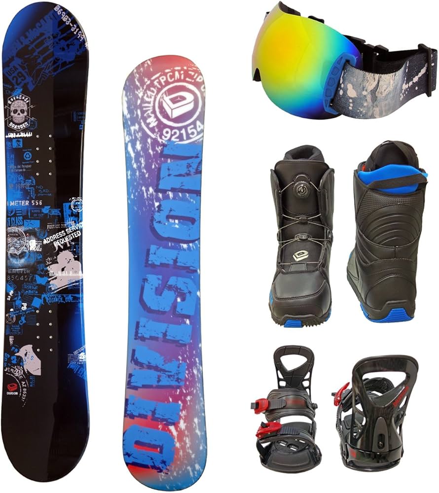 Amazon | DIVISION メンズ スノーボード3点セット 152,156 ダイヤル式