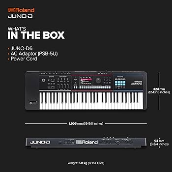 Amazon.com: Roland JUNO-D6 Synthesizer | 61-Note Keyboard with