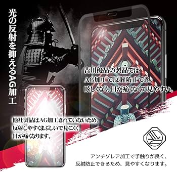 Amazon | 吉川優品 Phone Xs Max アンチグレアガラスフィルム 超繊細な