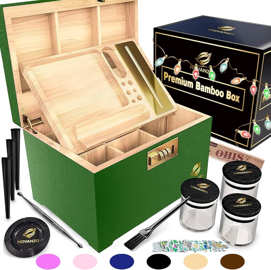 Amazon.com: HOVANZO Premium Large Bamboo Storage Box with