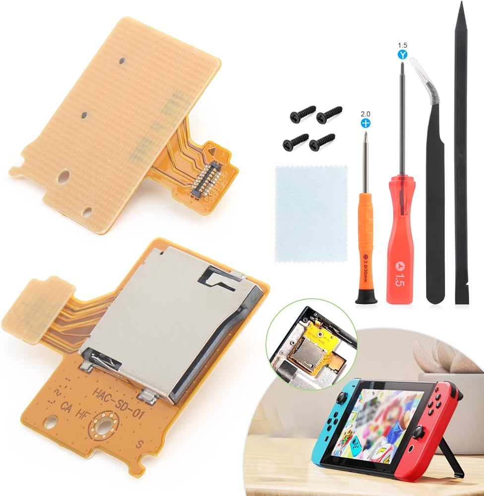 Leitor de cartão micro SD para Nintendo Switch NS soquete para