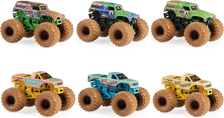 Amazon.com: Monster Jam, Mystery Mudders, Official Die-Cast