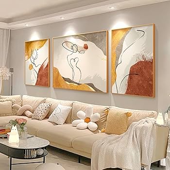 Amazon.co.jp: アートパネル 北欧 抽象 幾何 3枚セット飾り絵 ポスター