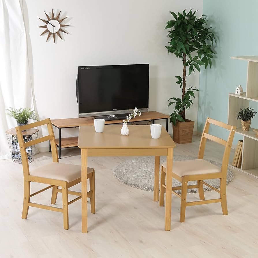 Amazon.co.jp: 不二貿易 ダイニングテーブル 2人用 幅75×奥行75×高さ71