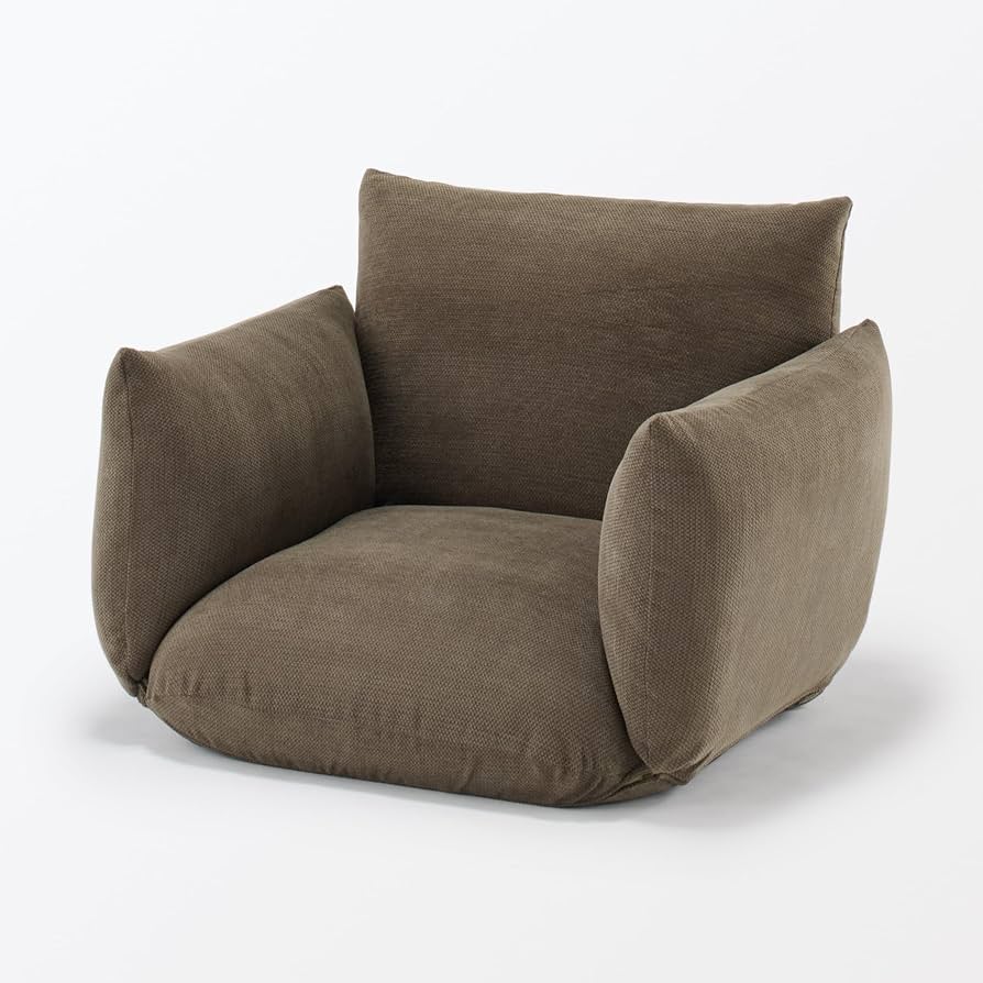 Amazon｜無印良品 リクライニング フロアソファ 1シーター ブラウン