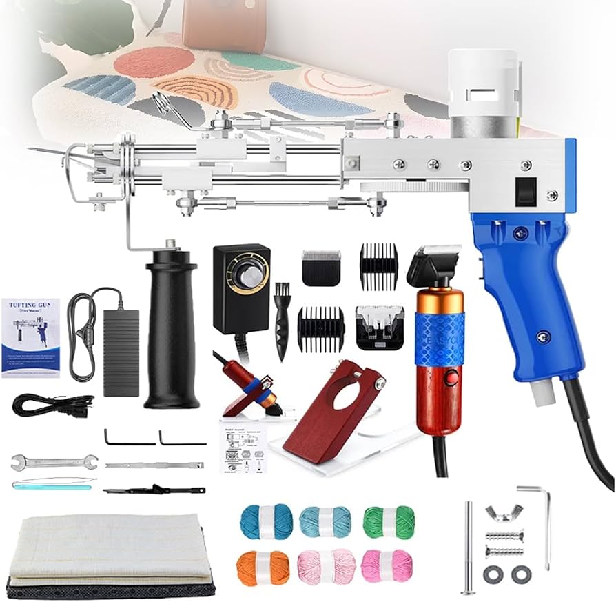 Amazon｜タフティングガン スターターキット、2 in 1 カットアンド