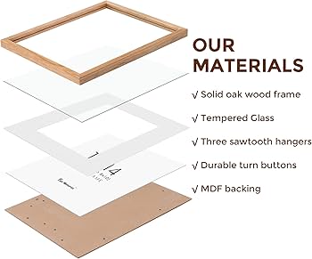 Amazon.co.jp: 11x14 写真フレーム 3枚セット 無垢オーク材フレーム 11