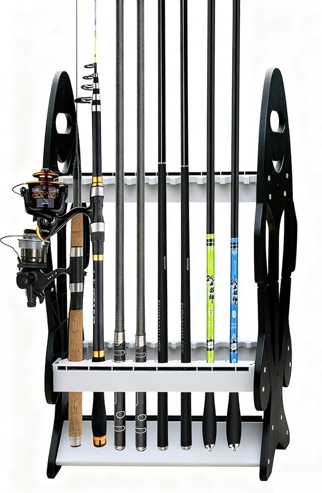 Amazon.co.jp: BQKOZFIN ロッドスタンド 16本 釣り竿用 釣り竿ラック