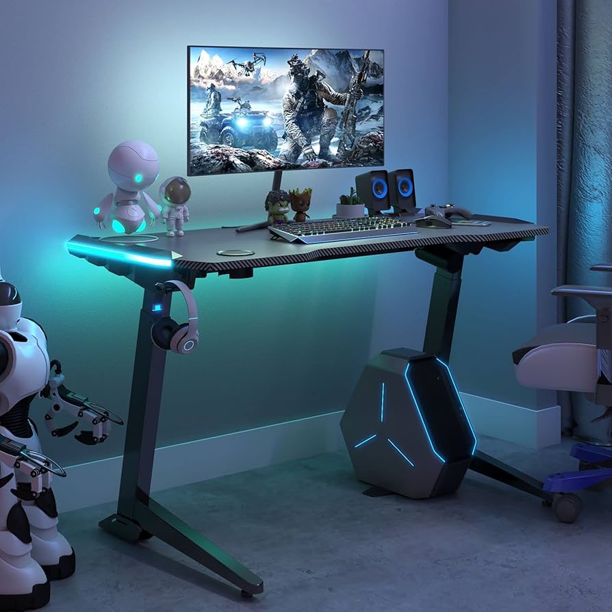 Amazon | FLEXISPOT ゲーミングデスク 昇降式 「メーカー五年保証