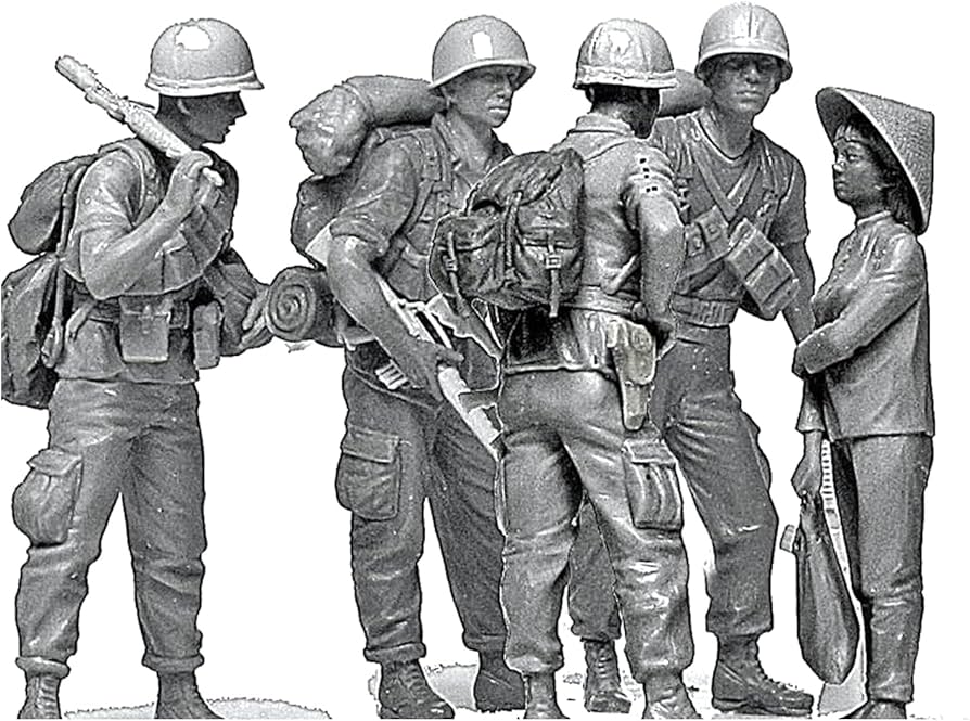 Amazon | マスターボックス 1/35 アメリカ 第一空挺騎兵師団4体+民間