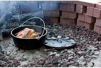 Amazon.com: Lodge 10 Qt Deep Camp Dutch Oven + 14 Inch Camp DO