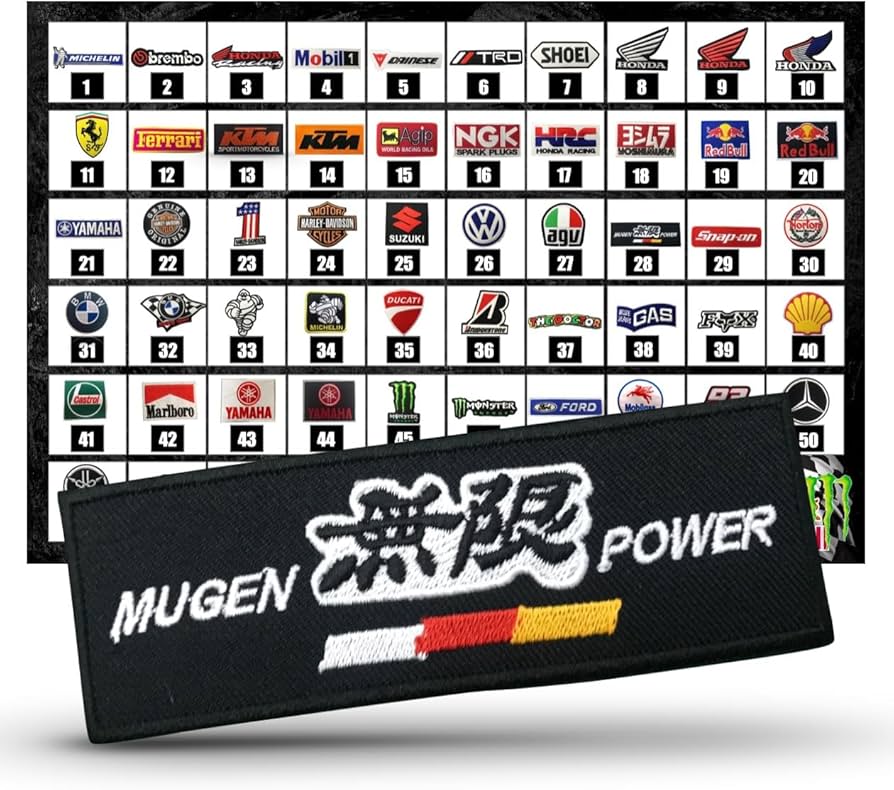 Amazon.co.jp: ノーブランド品汎用無限MUGENホンダhonda刺繍アイロン