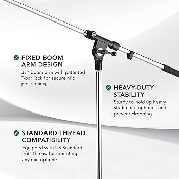 Amazon.co.jp: K&M ブーム式マイクスタンド ST-210/2C (21020) 高さ