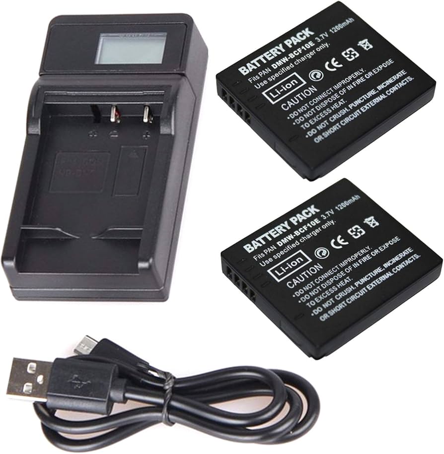 Amazon.com : Battery 2 Pack and LCD USB Travel Charger for