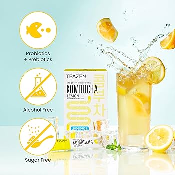 Amazon.com: TEAZEN Lemon Kombucha Tea, Hydration Drink Mix, Sugar