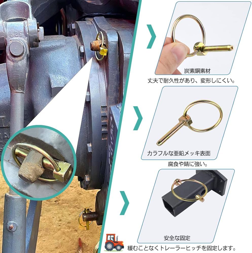 Amazon.co.jp: リンチピン 2本セット O 形 ロッククリップ ファスナー