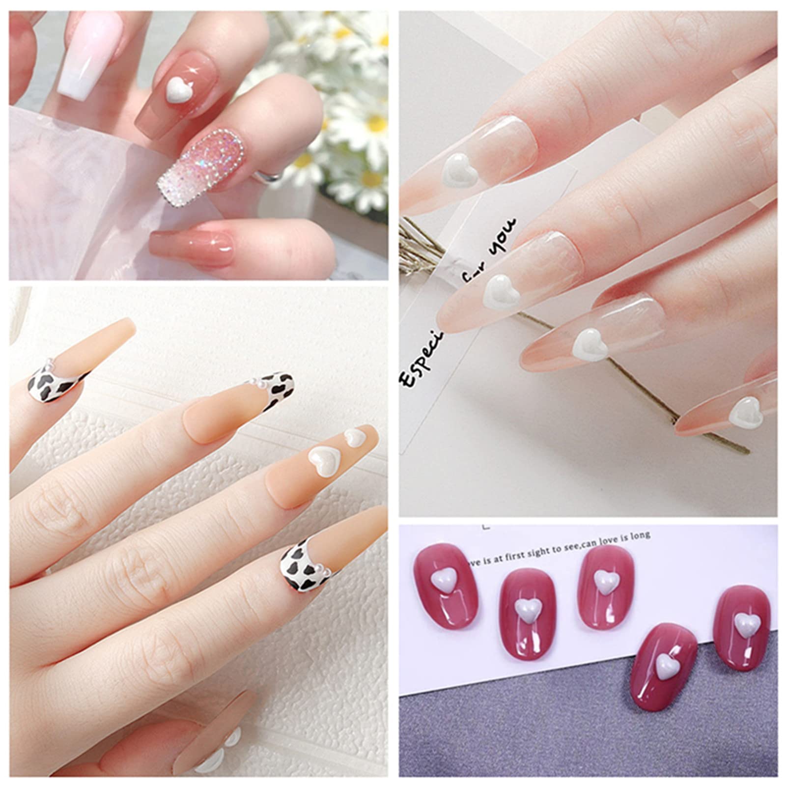 Amazon.co.jp: TUUWAI ネイルパーツ ハート ネイルパーツ ハート100個