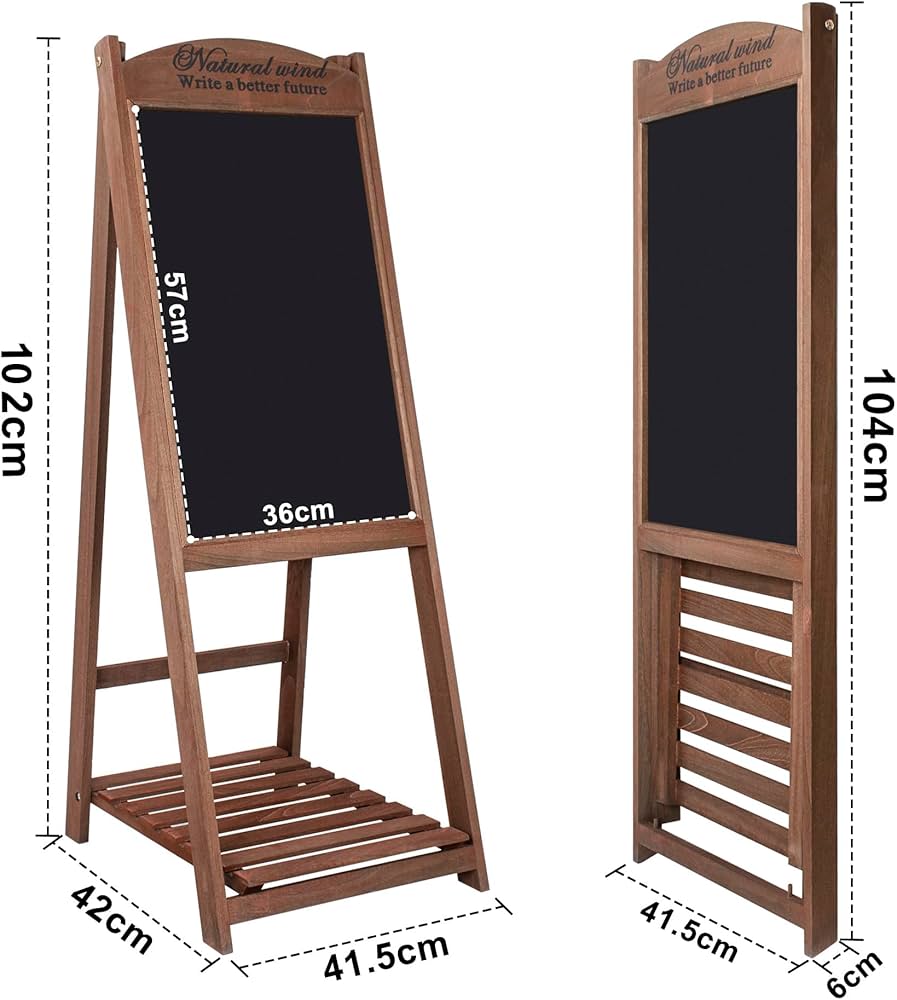 Amazon | Rxakudedo 折り畳み ブラックボード ウェルカムボード 木製