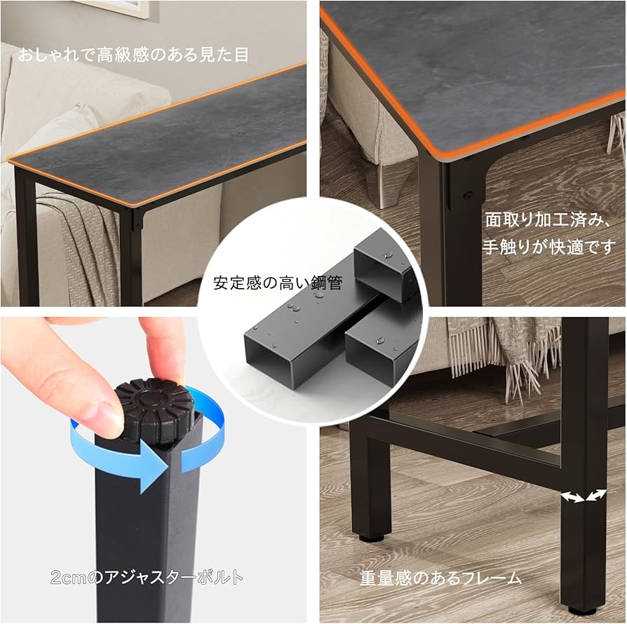 Amazon｜UNHO カウンターテーブル 大理石 キッチン バーテーブル