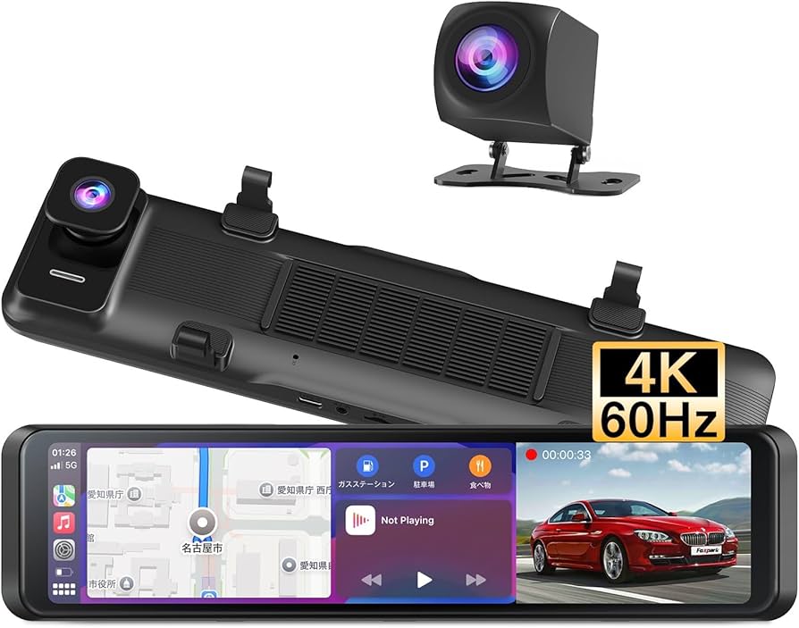 Amazon.co.jp: FOXPARK 進級版 ドライブレコーダー ミラー型 カメラ再