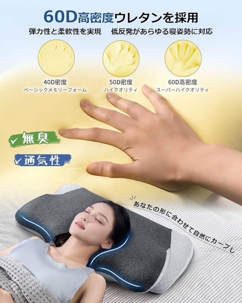 Amazon｜枕 首が痛くならない 低反発 まくら 低反発枕【耳と後頭部の