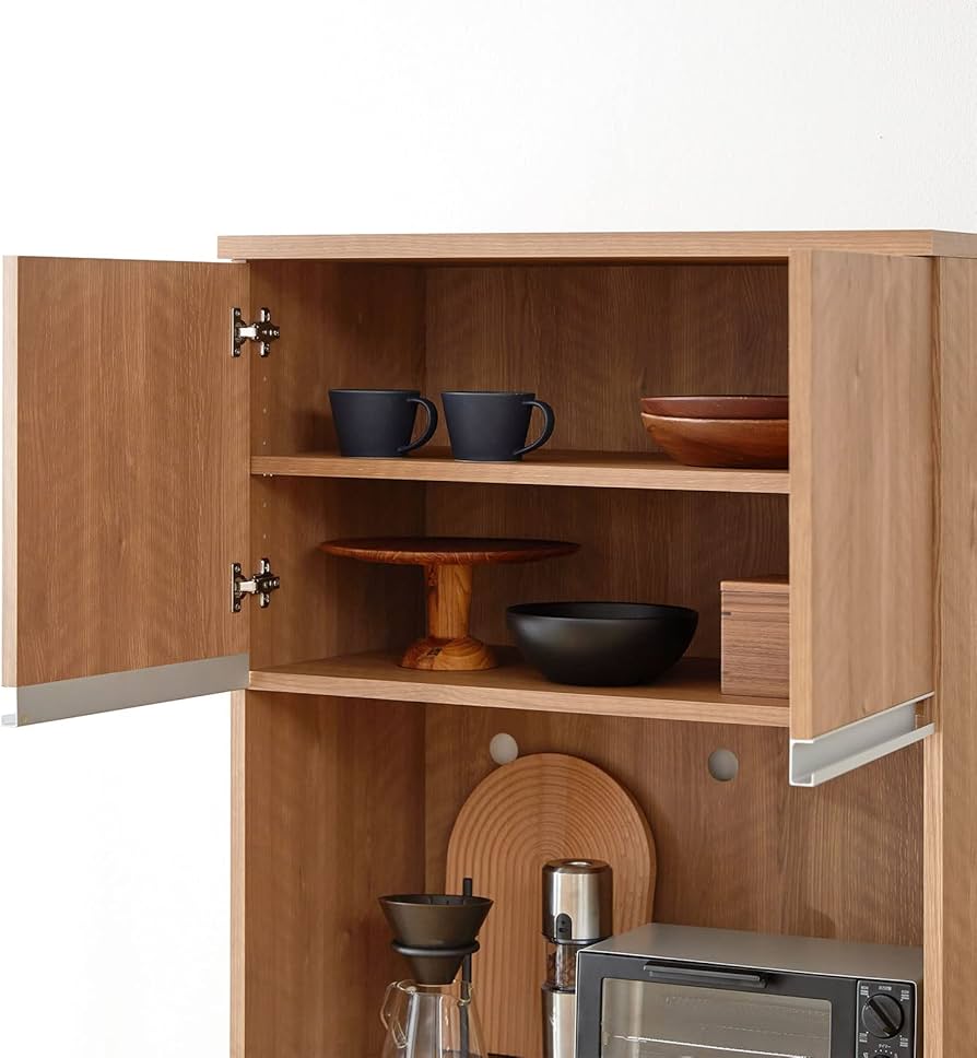 Amazon｜LOWYA ロウヤ 食器棚 電子レンジ台 キッチンボードボード