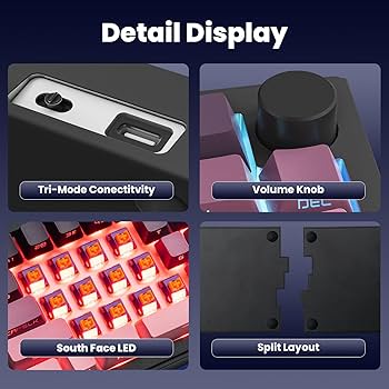 Amazon.com: ZORNHER ST68 Wireless Ergonomic Split Mechanical